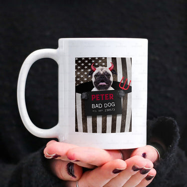 Personalized Dog Gift Idea - Bad Evil Pug For Dog Lovers - White Mug